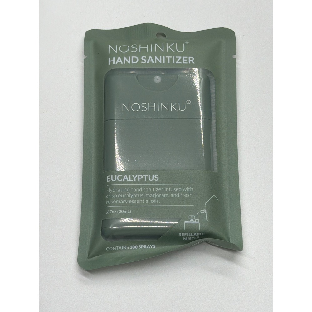 Noshinku Eucalyptus Hydrating Hand Sanitizer Refillable Mister 0.67oz 20mL New